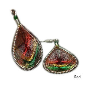 HandMade Peacock Gold Blue Earrings Jewelry J-34